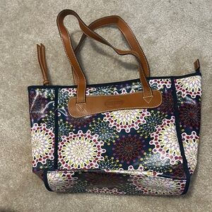 Fossil zip top Tote